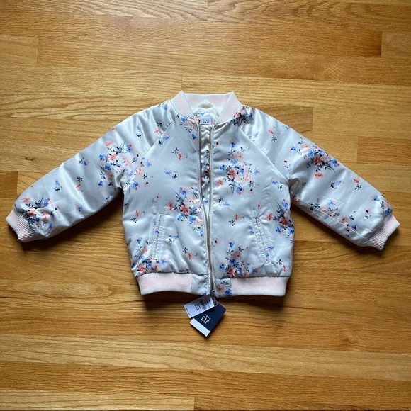 NWT Baby Gap silky quilted bomber jacket - Picture 3 of 4